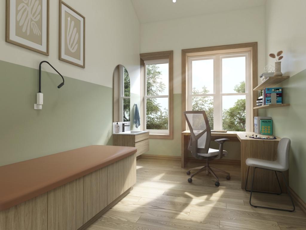 Small Medical Centre Northern Upper Floor Plan Consultant Room 01_002_Cam_01 Coastal Family Health best consult room for doctor